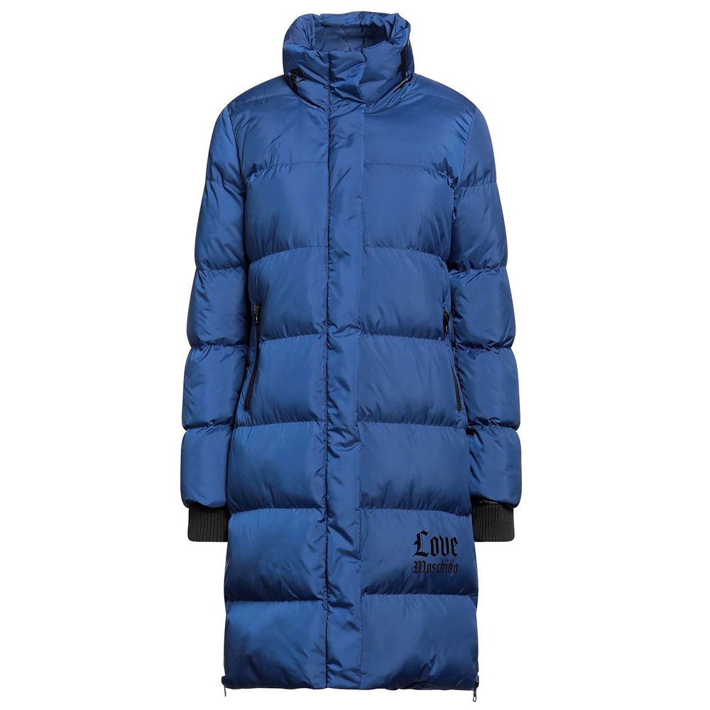 Love Moschino Blue Polyester Jackets & Coat