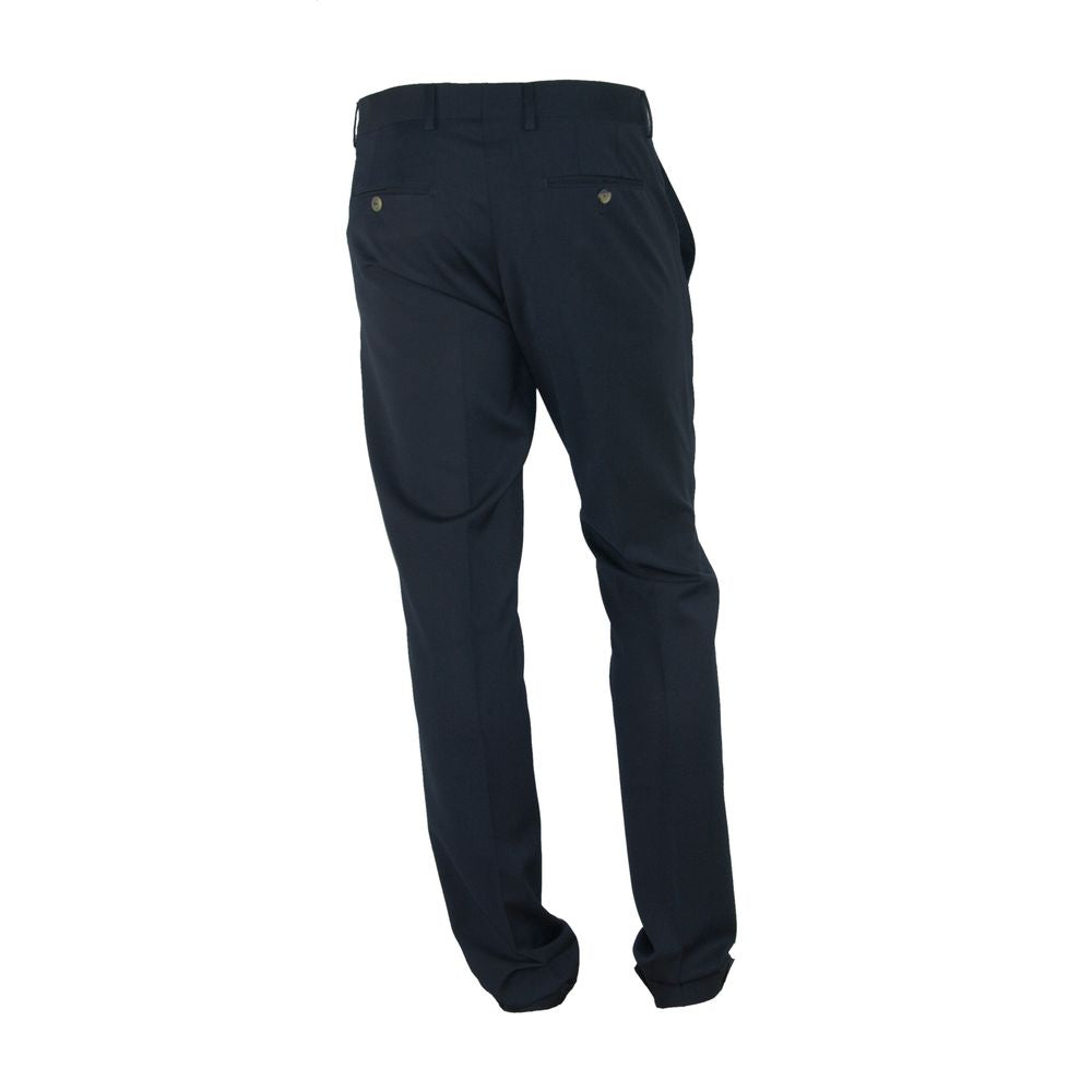 Made in Italy Black Polyester Pant