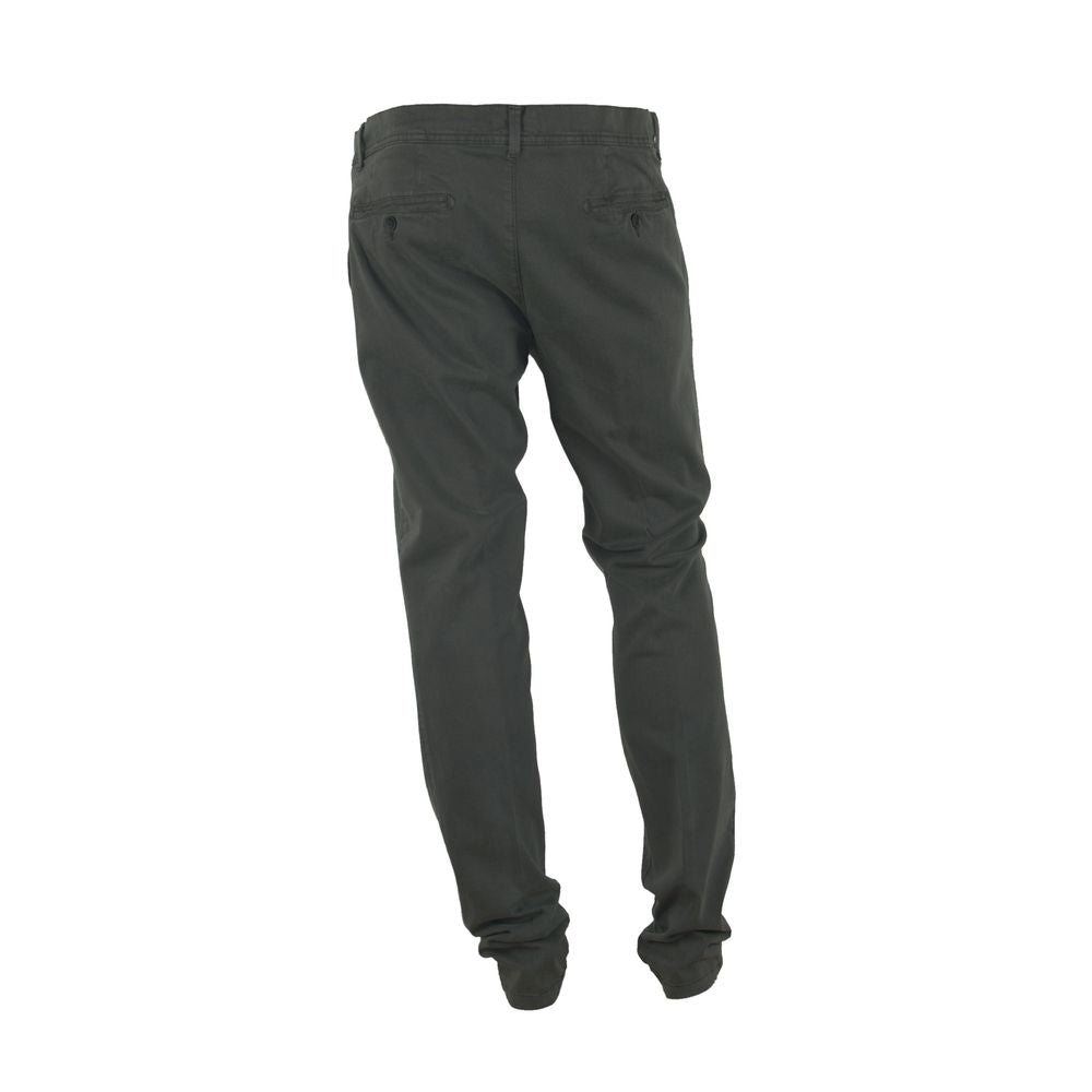 Made in Italy Gray Cotton Pant