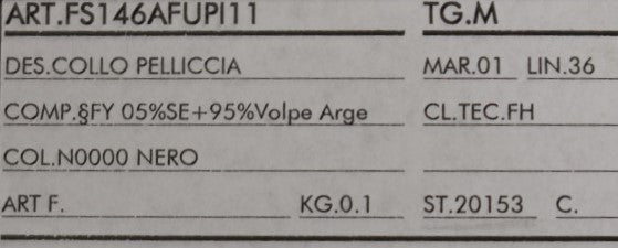 Dolce & Gabbana Elegant Black Silver Fox Fur Wrap Scarf - KALAJ