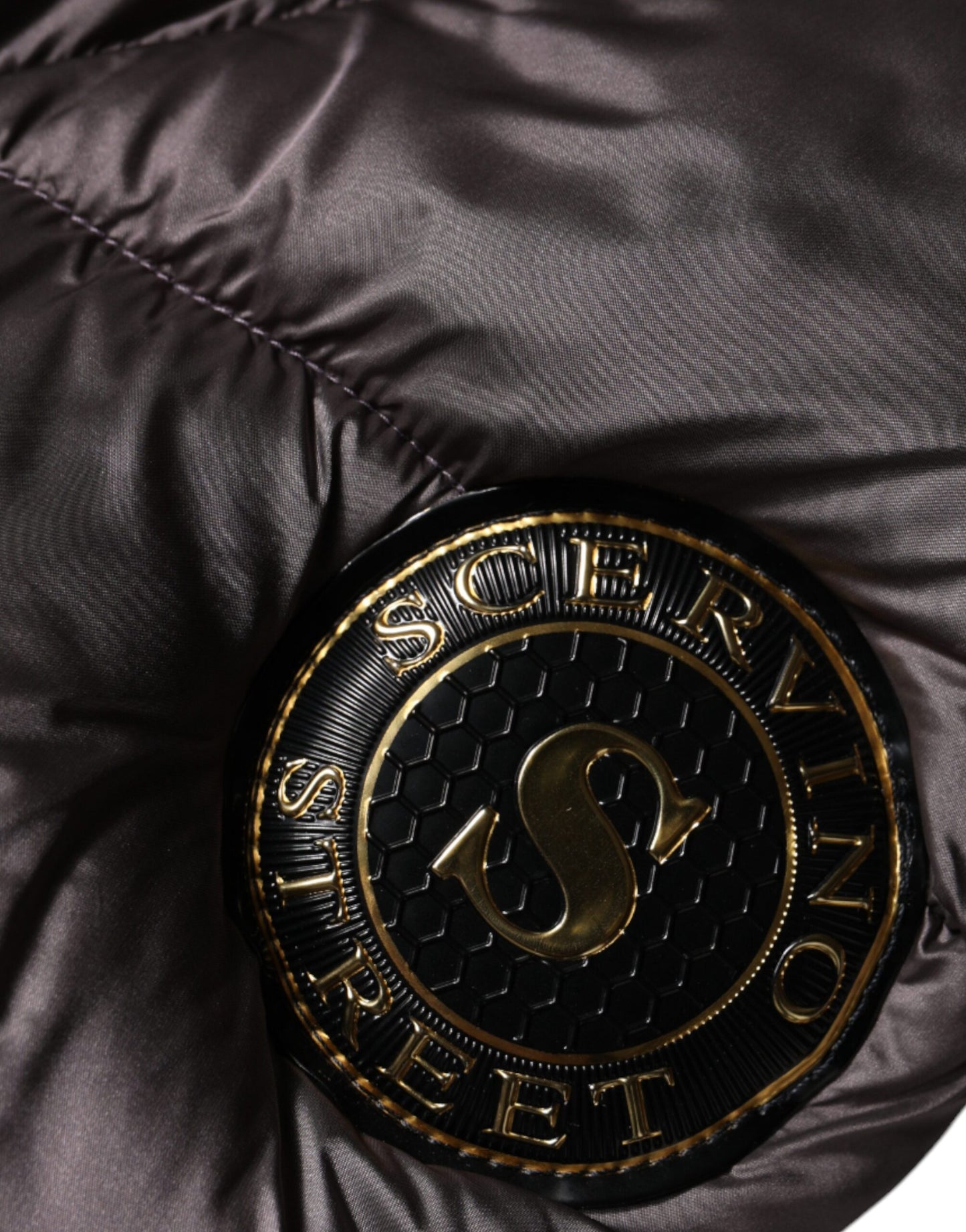 Scervino Street Violet Puffer Quilted Hooded Women Coat Jacket