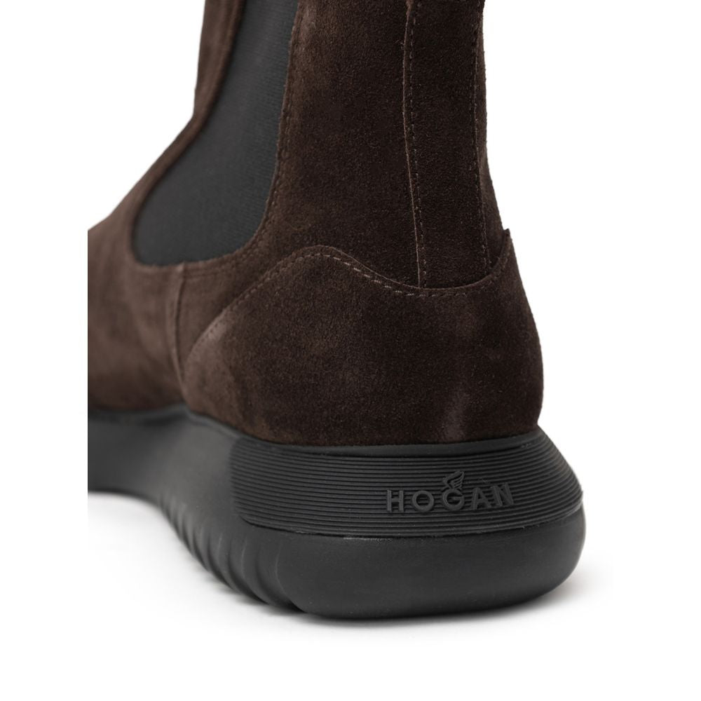 Hogan Brown Leather Boot