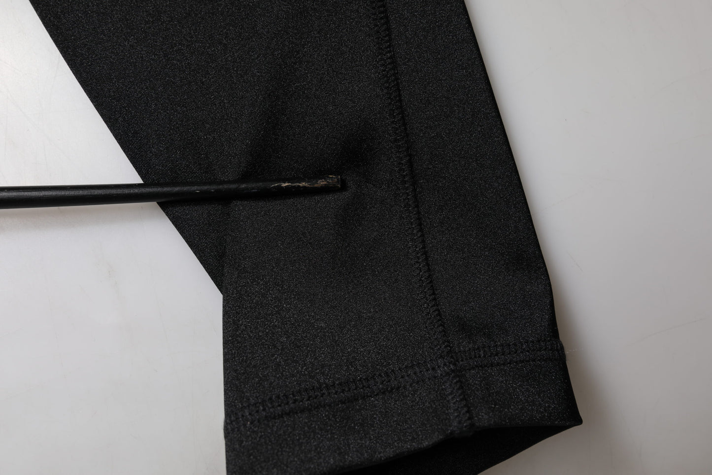 Dolce & Gabbana Black Nylon High Waist Slim Fit Pants