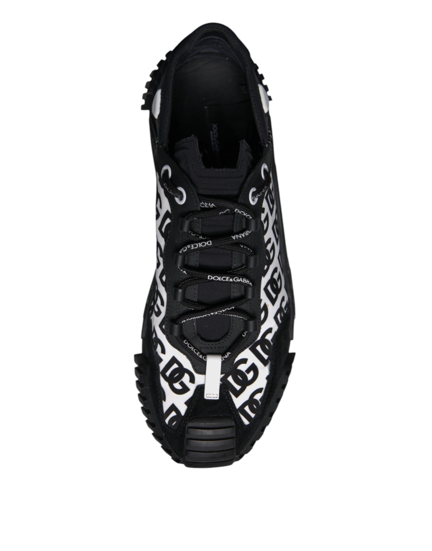 Dolce & Gabbana Black Logo Lace Up Low Top NS1 Sneakers Shoes