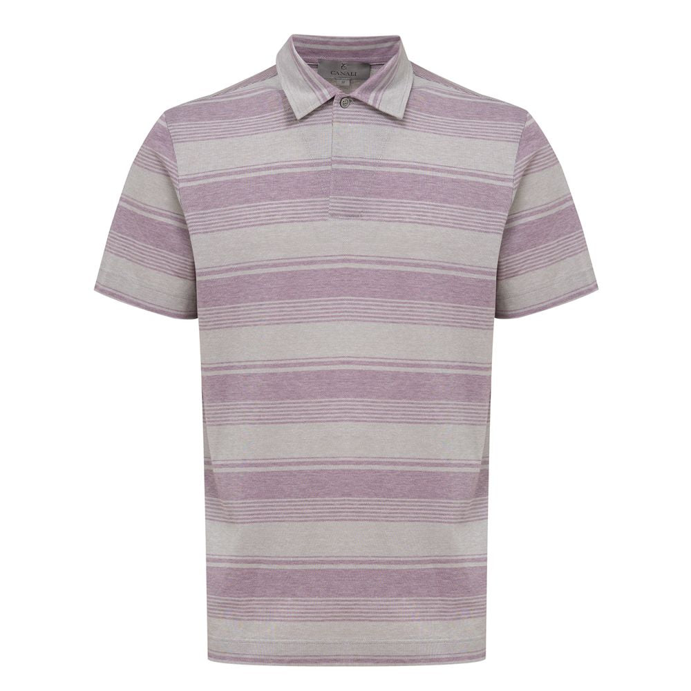 Canali Brown Cotton Polo Shirt