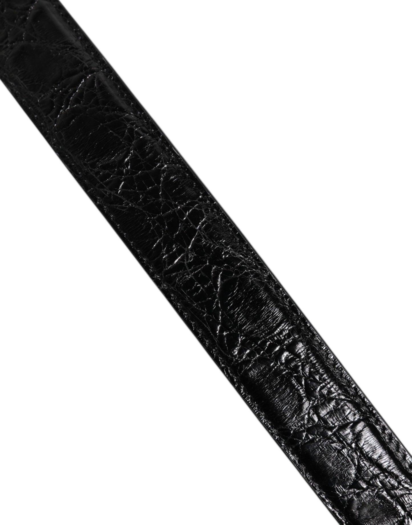 Dolce & Gabbana Black Alligator Leather Bag Shoulder Strap