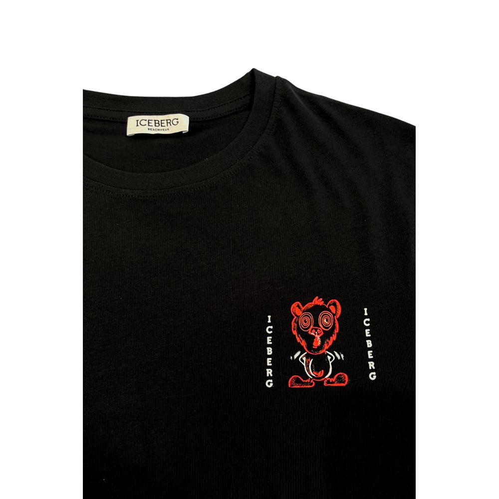Iceberg Black Cotton T-Shirt