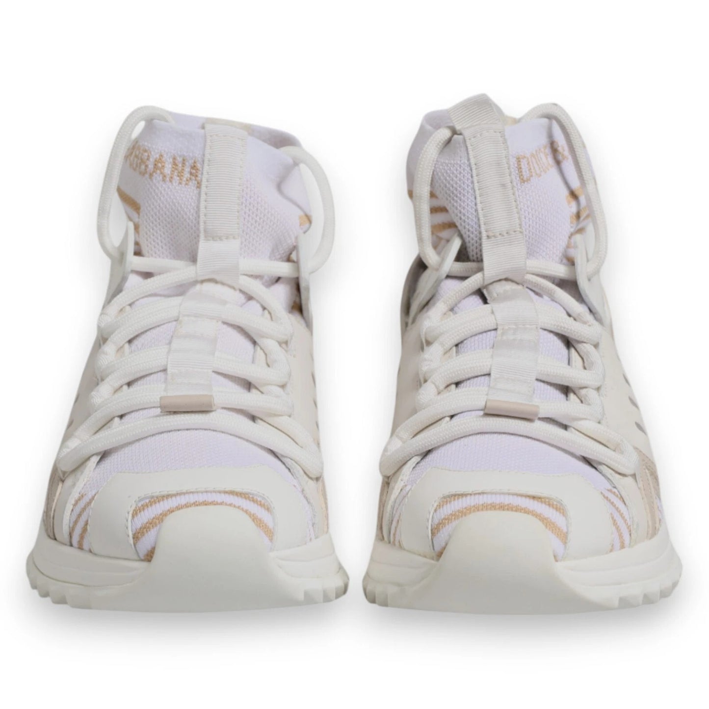 Dolce & Gabbana White Sorrento Socks Trekking Sneakers Shoes