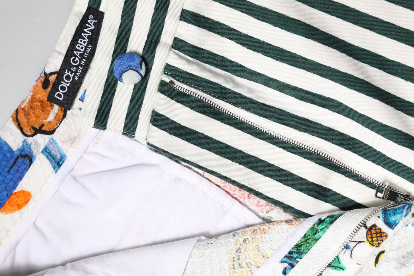 Dolce & Gabbana Multicolor Majolica Print High Waist Shorts