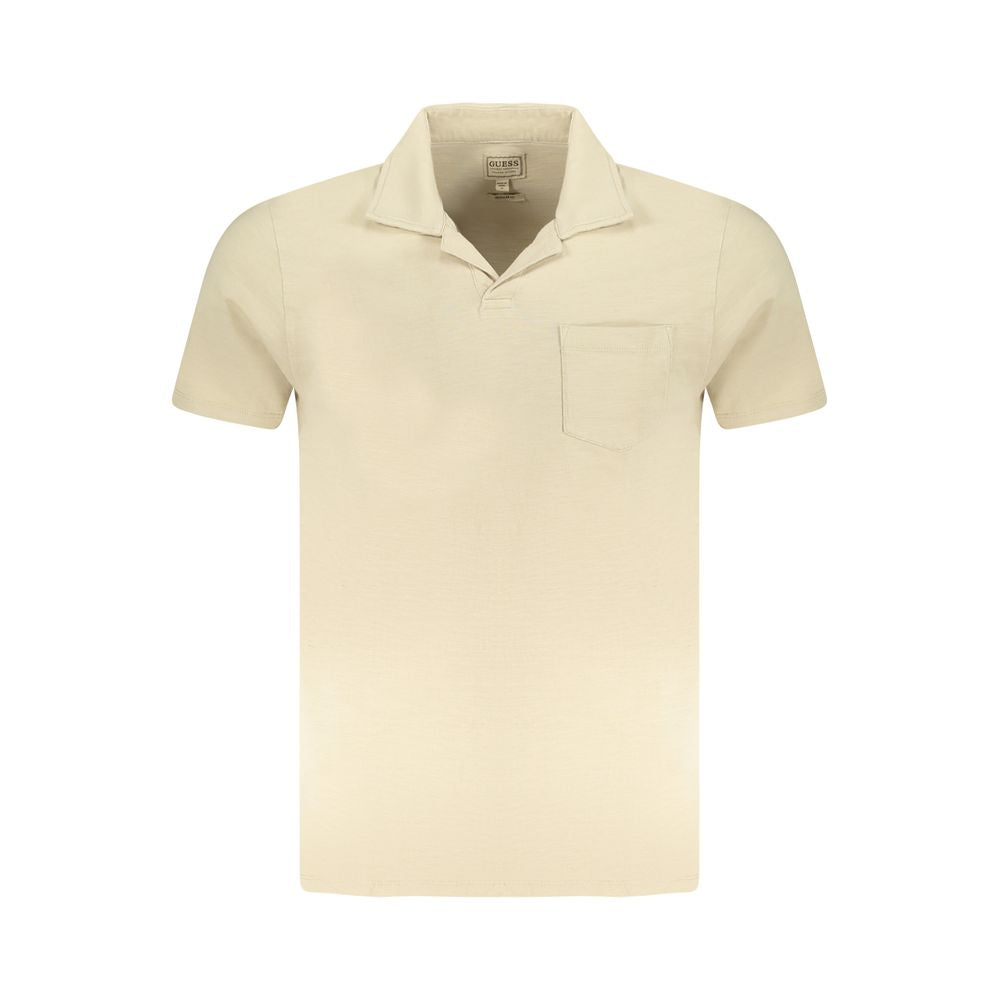 Guess Jeans Beige Cotton Men T-Shirt