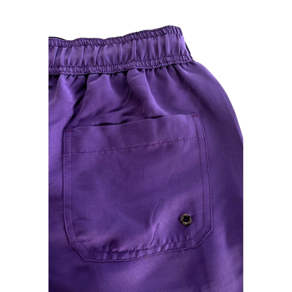 Trussardi Beachwear Purple Polyester Swimwear