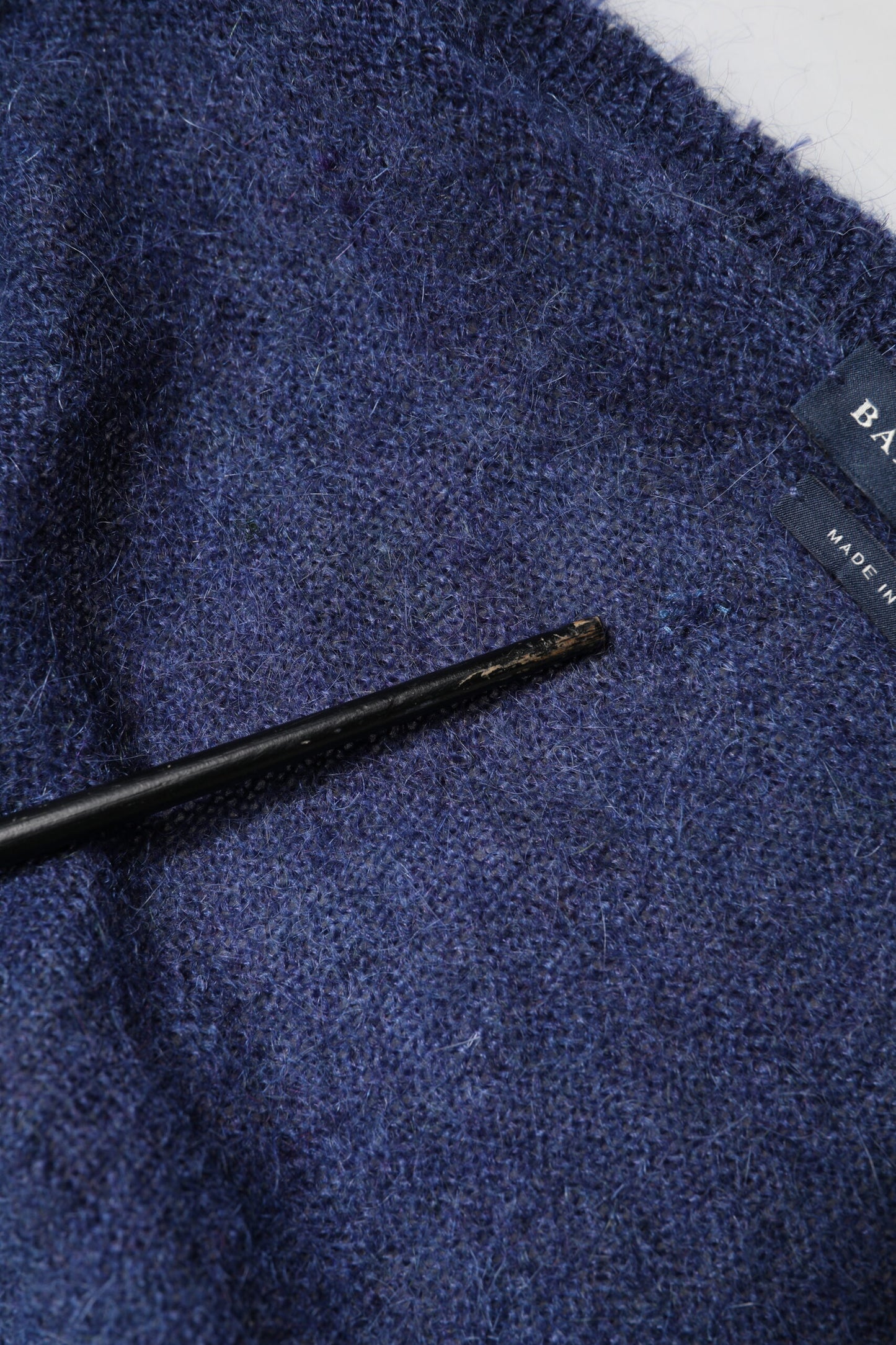 Ballantyne Dark Blue Long Sleeves Overcoat Cardigan Sweater