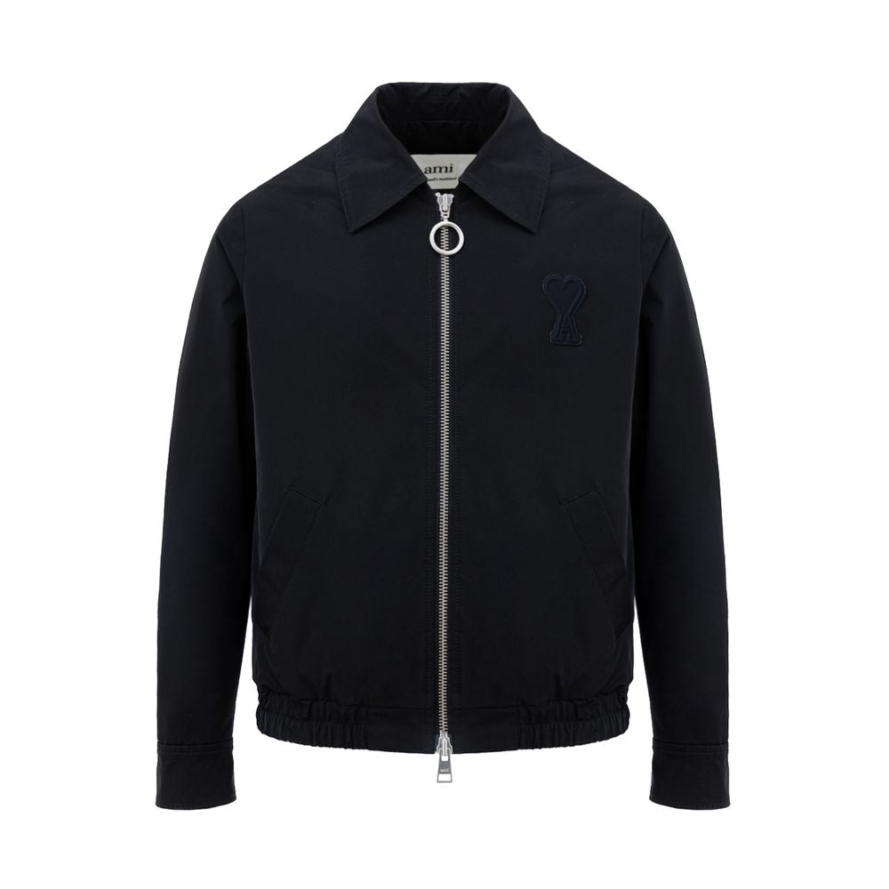 Ami Paris Black Polyester Jackets & Coat