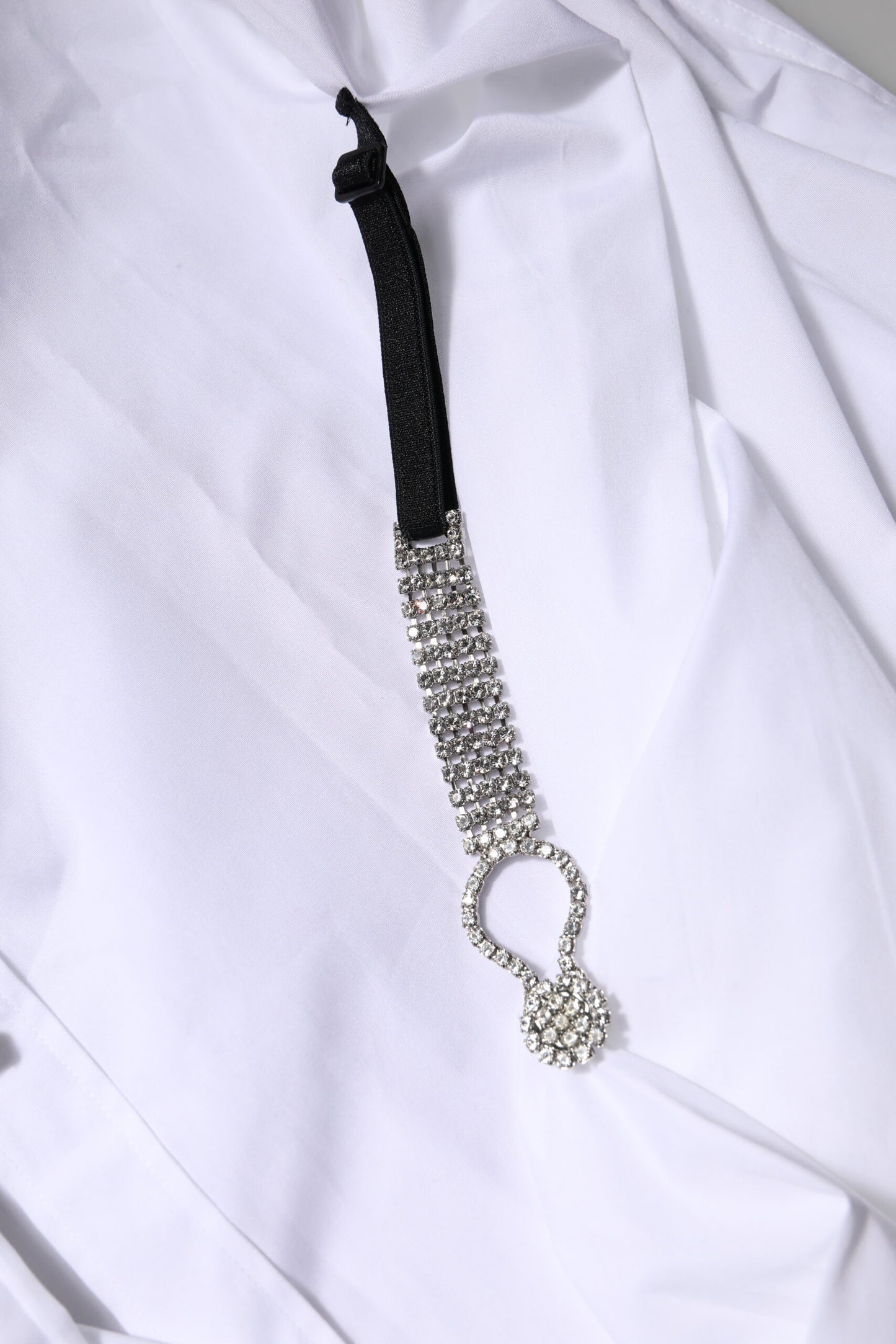 Dolce & Gabbana White Rhinestone Embellish Long Sleeves Top