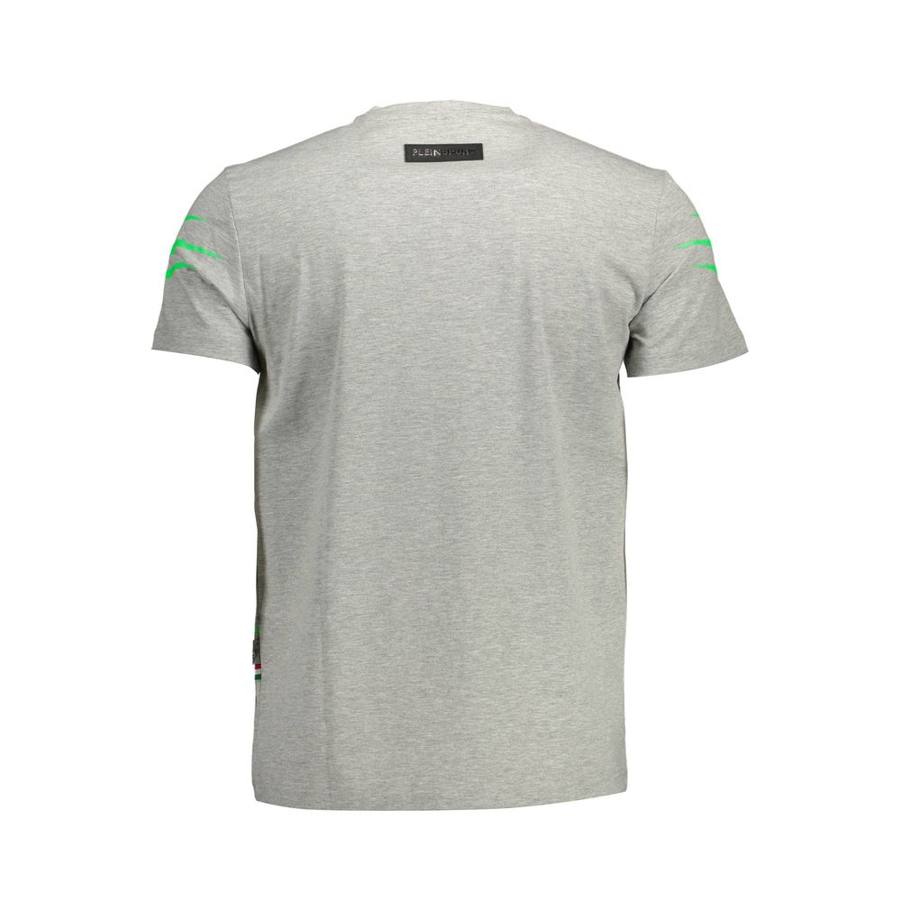 Plein Sport Gray Cotton T-Shirt