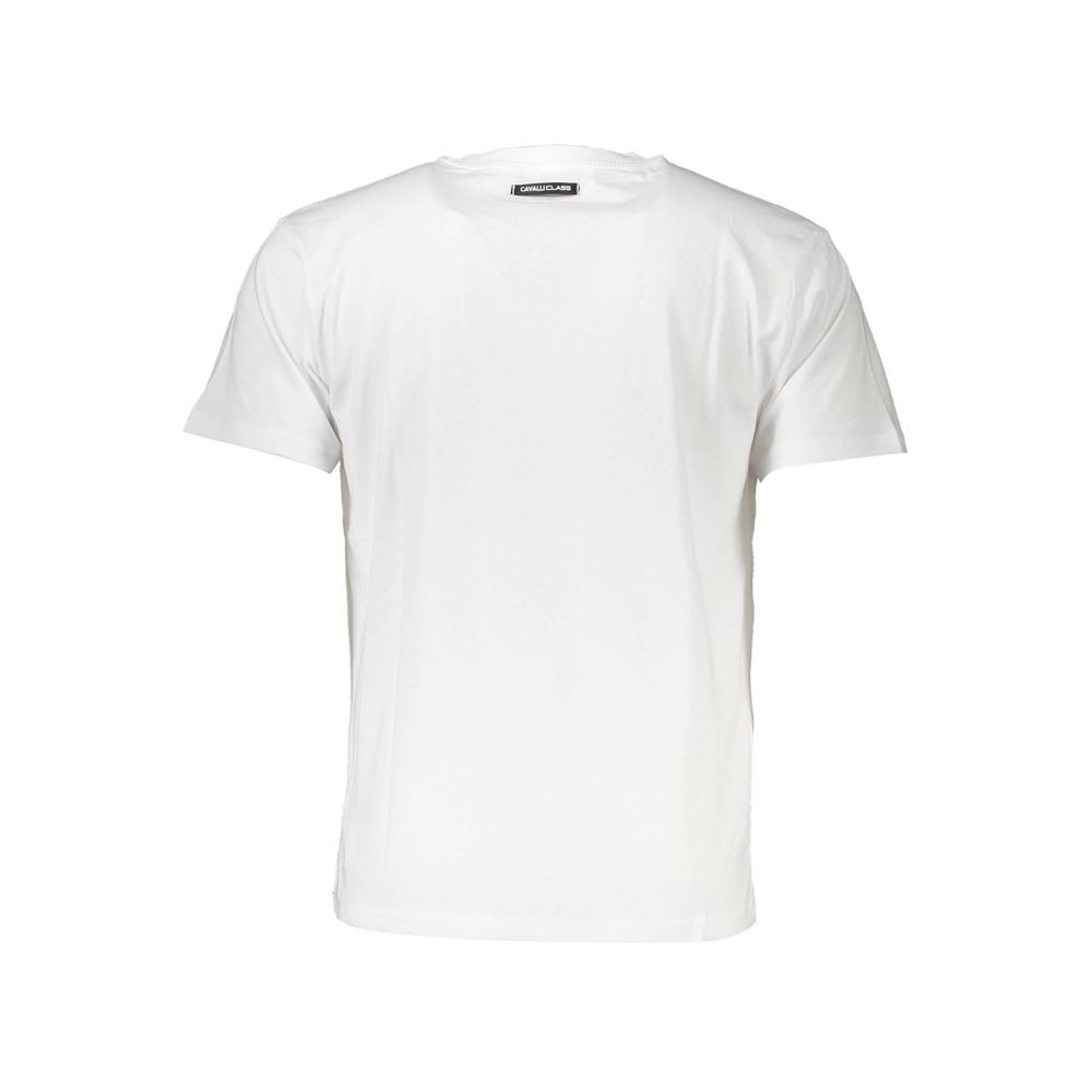Cavalli Class White Cotton T-Shirt