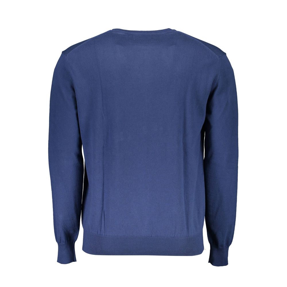 La Martina Blue Cotton Sweater