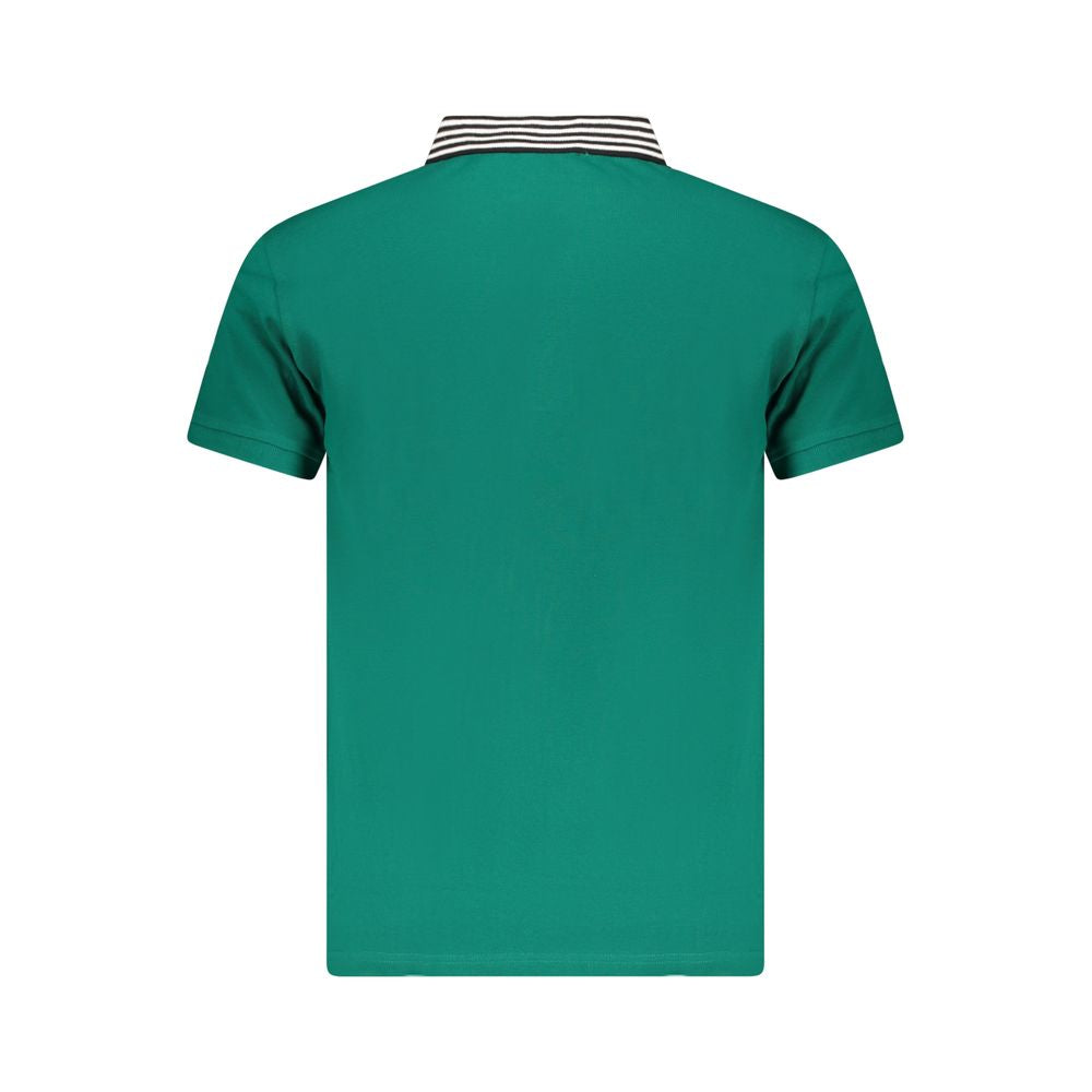 Cavalli Class Green Cotton Polo Shirt