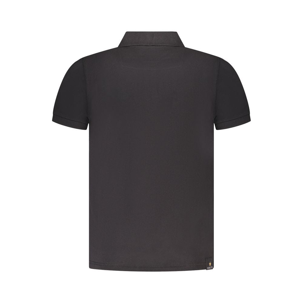 Accademia Militare Black Cotton Men's Polo Shirt