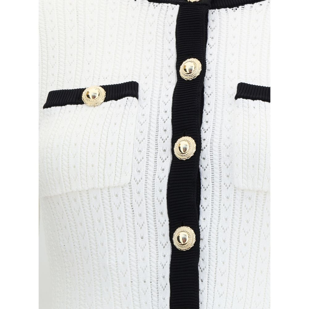 Self-Portrait Pointelle Knit Long Dress