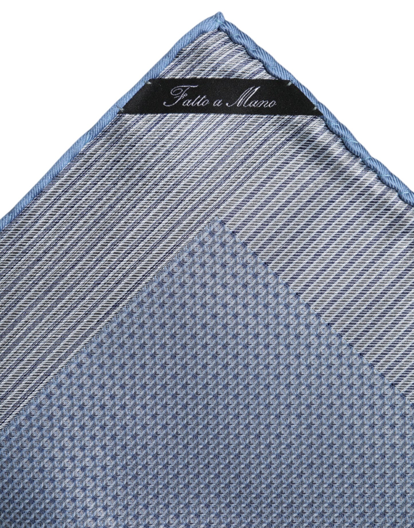 Dolce & Gabbana Light Blue Silk Square Men Foulard Scarf