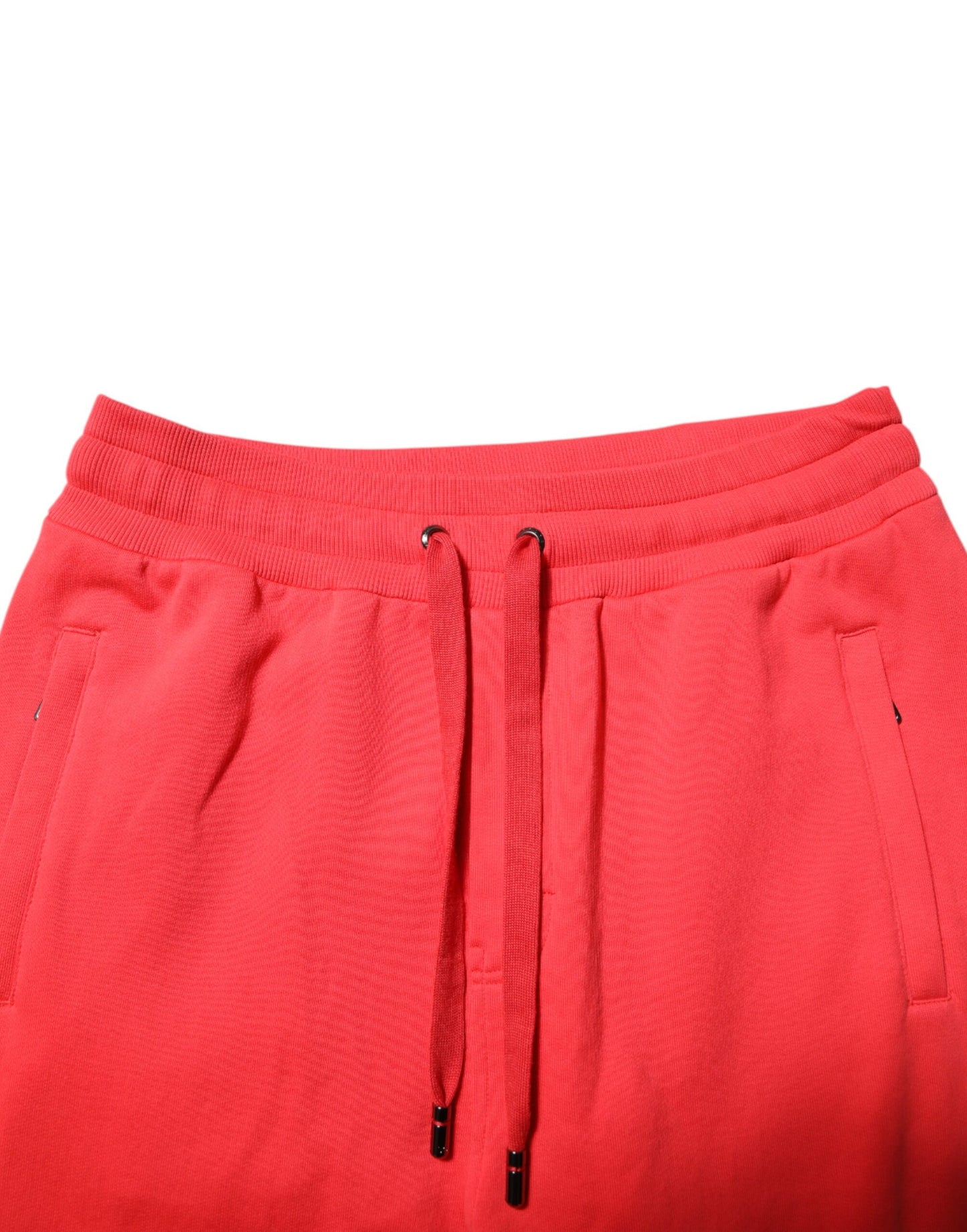 Dolce & Gabbana Red Cotton Men Jogger Sweatpants Pants