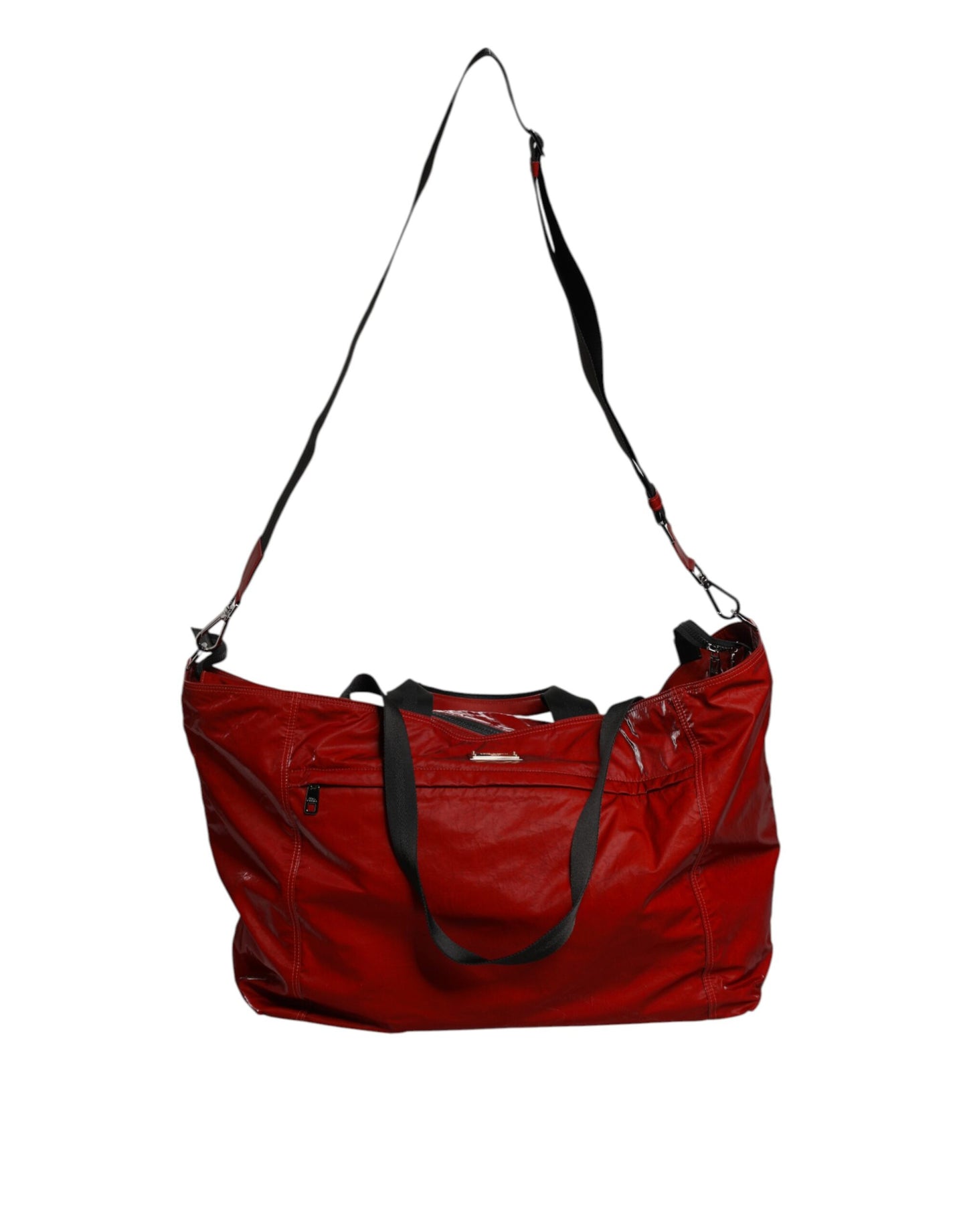 Dolce & Gabbana Red Nylon Hand Shoulder Duffel Travel Bag