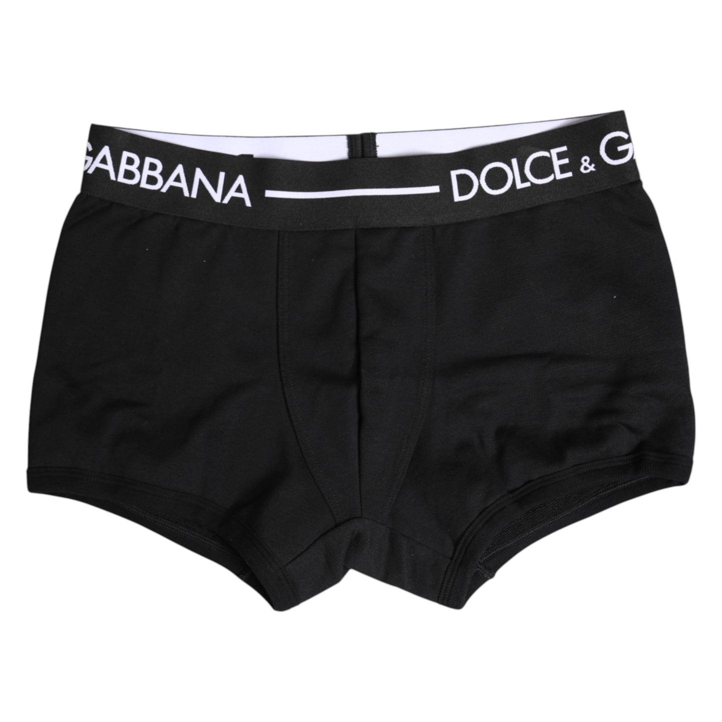Dolce & Gabbana Black Cotton Stretch Regular Boxer Underwear