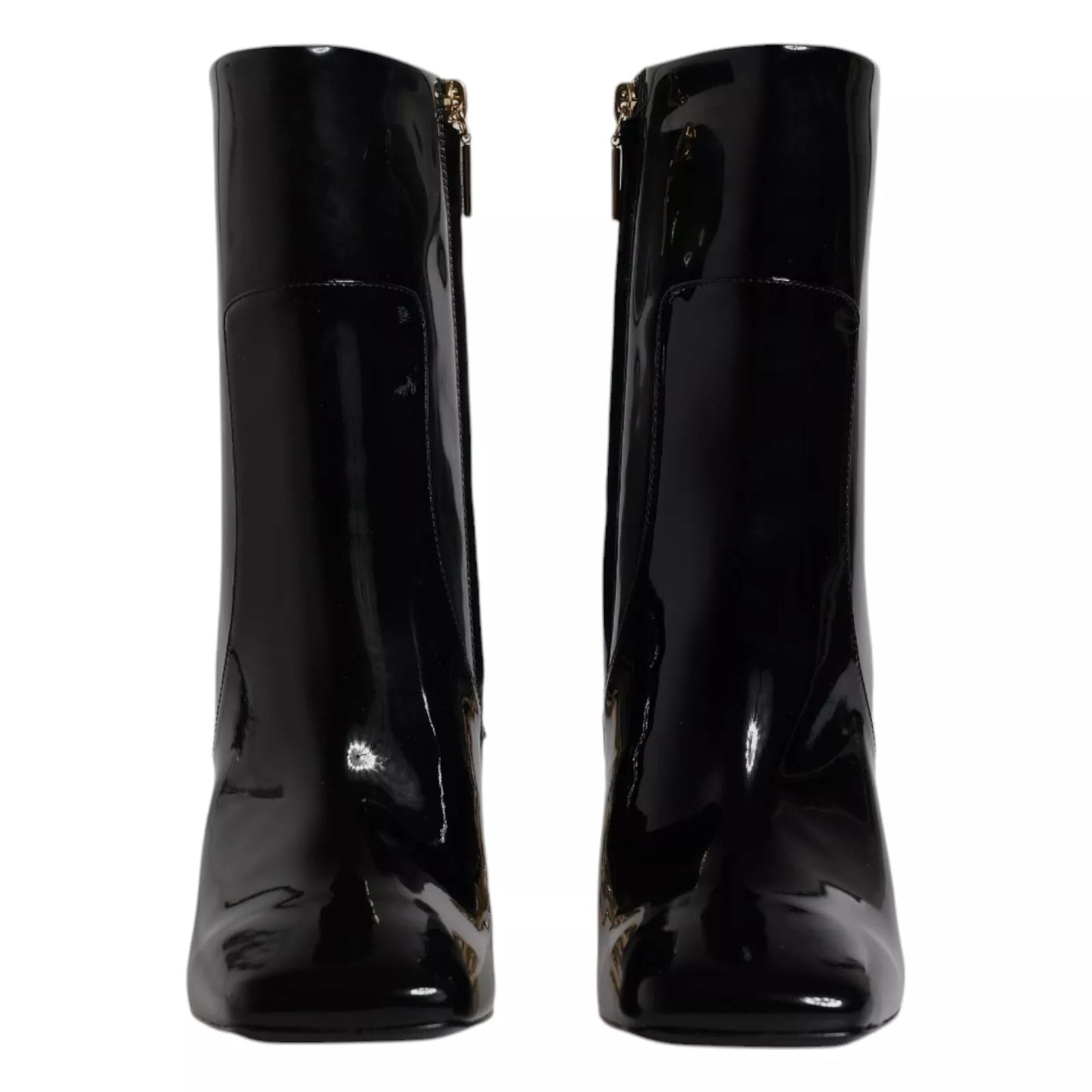Dolce & Gabbana Black Jackie Leather Mid Calf Boots Shoes