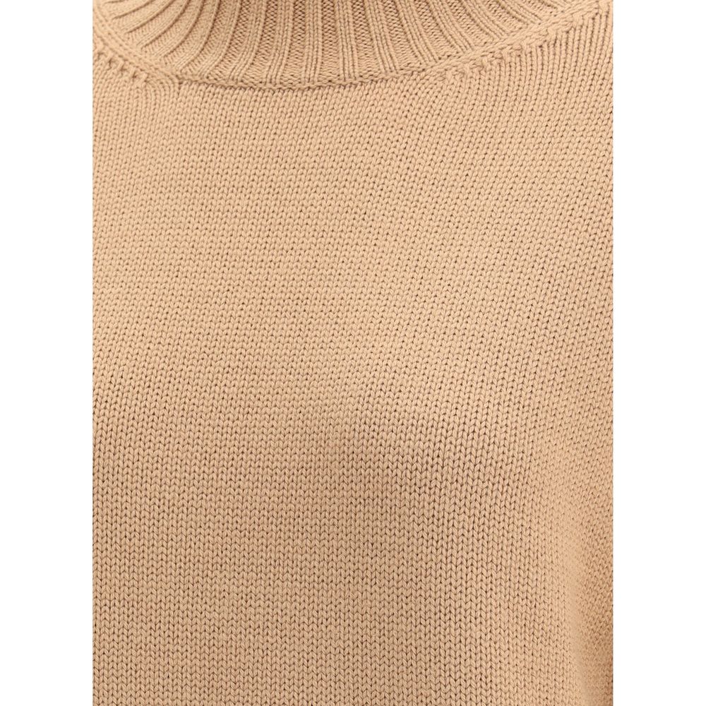 Fabiana Filippi Beige Fleece Wool Sweatshirt