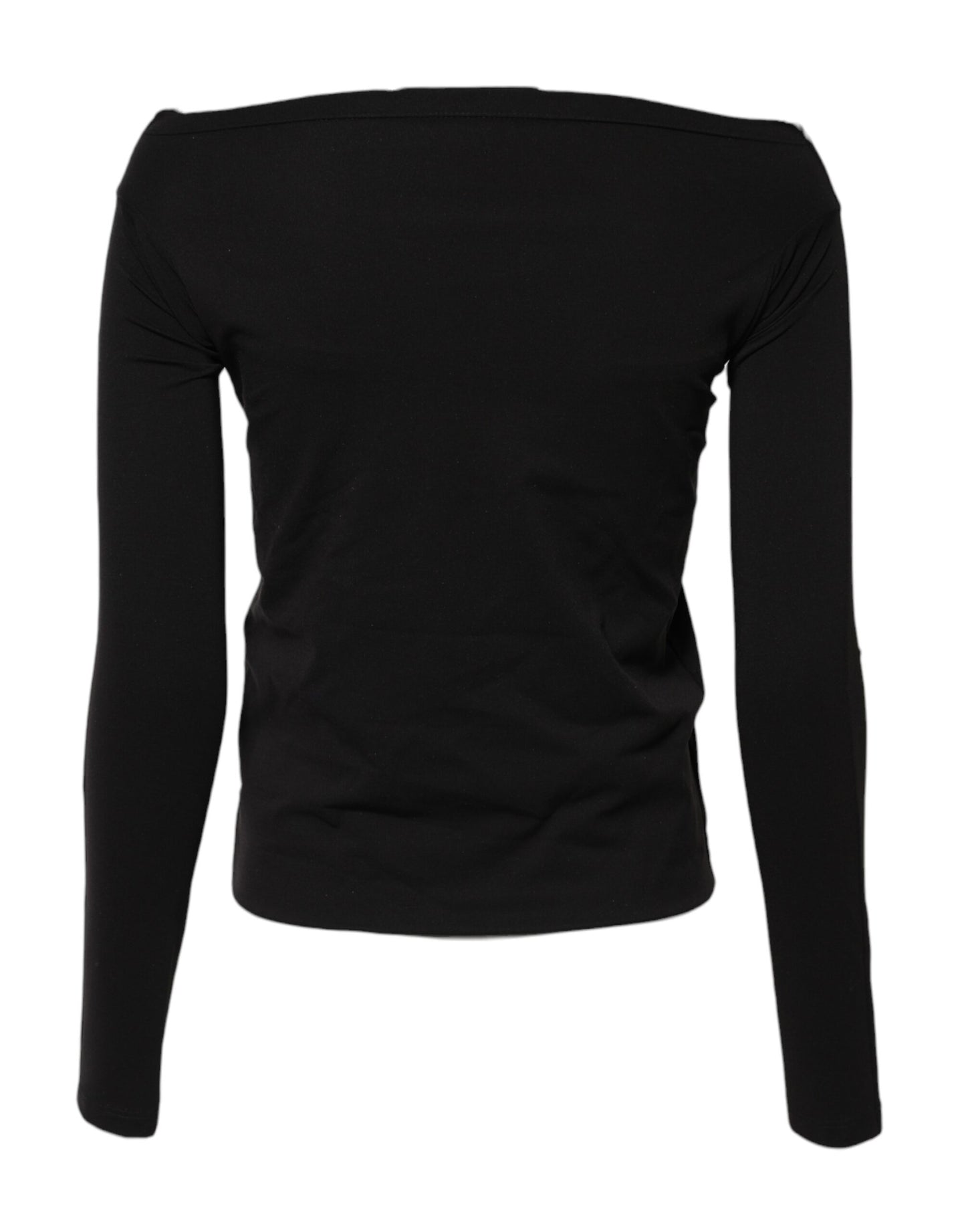 Dolce & Gabbana Black Wool Shrug Crew Neck Pullover Sweater