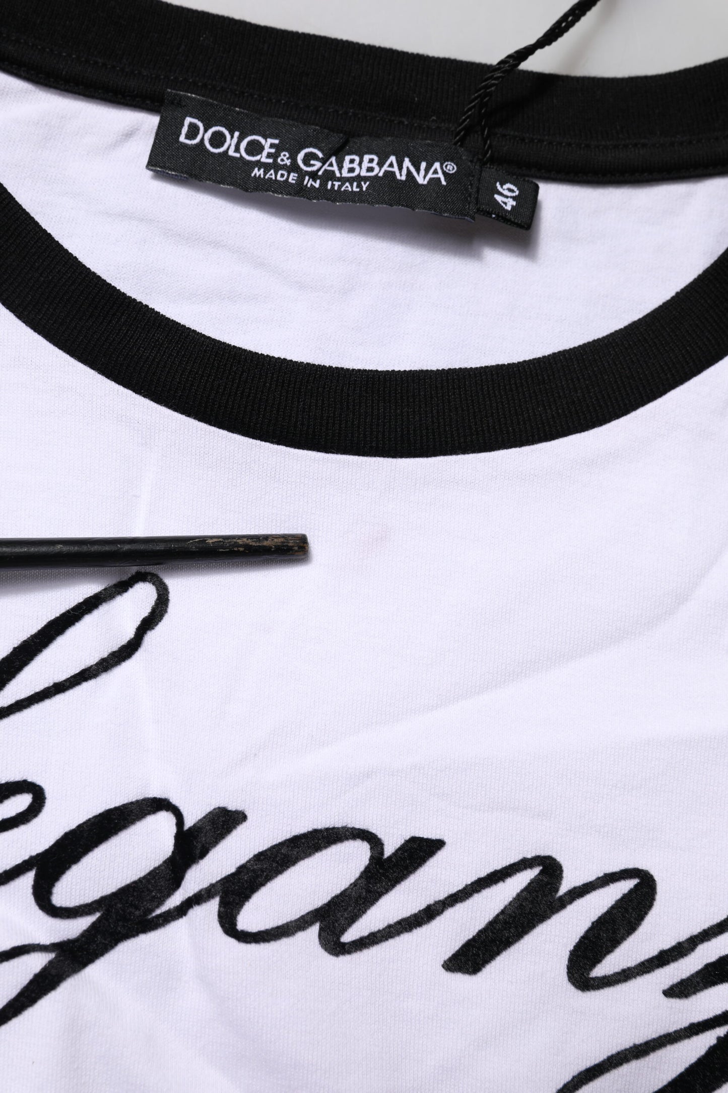 Dolce & Gabbana White Eleganza Cotton Crew Neck Tee T-shirt