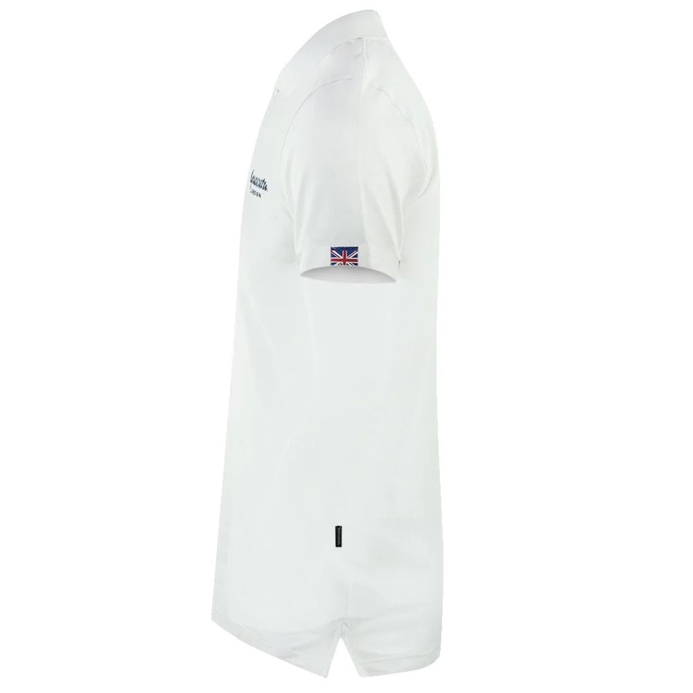 Aquascutum White Cotton Men Polo Shirt