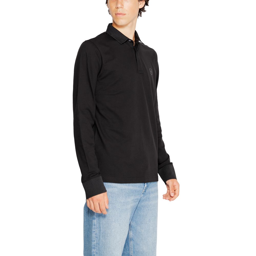 Armani Exchange Black Cotton Long Sleeve T-Shirt