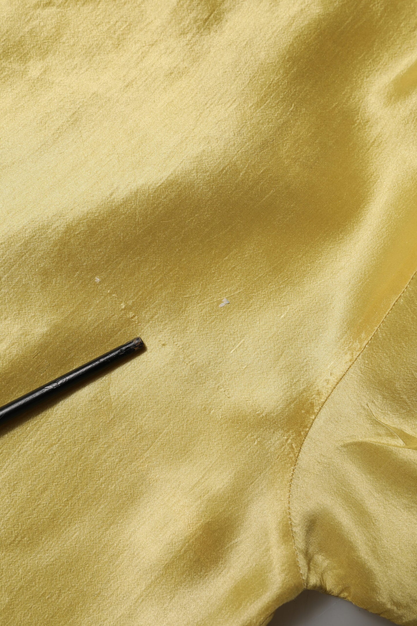 Dolce & Gabbana Yellow Silk Satin Floral Lace Short Sleeves Top