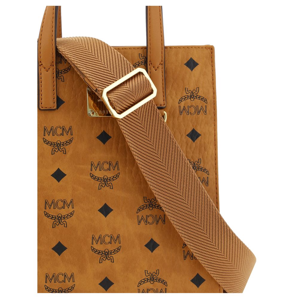 MCM Brown Cotton Handbag