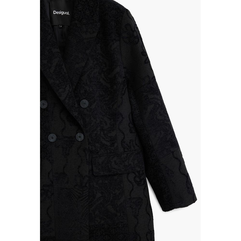 Desigual Black Polyester Jackets & Coat