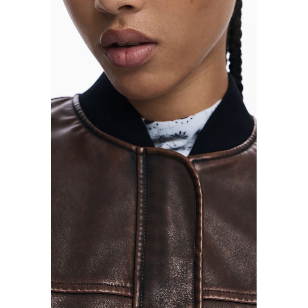 Desigual Brown Polyethylene Sweater