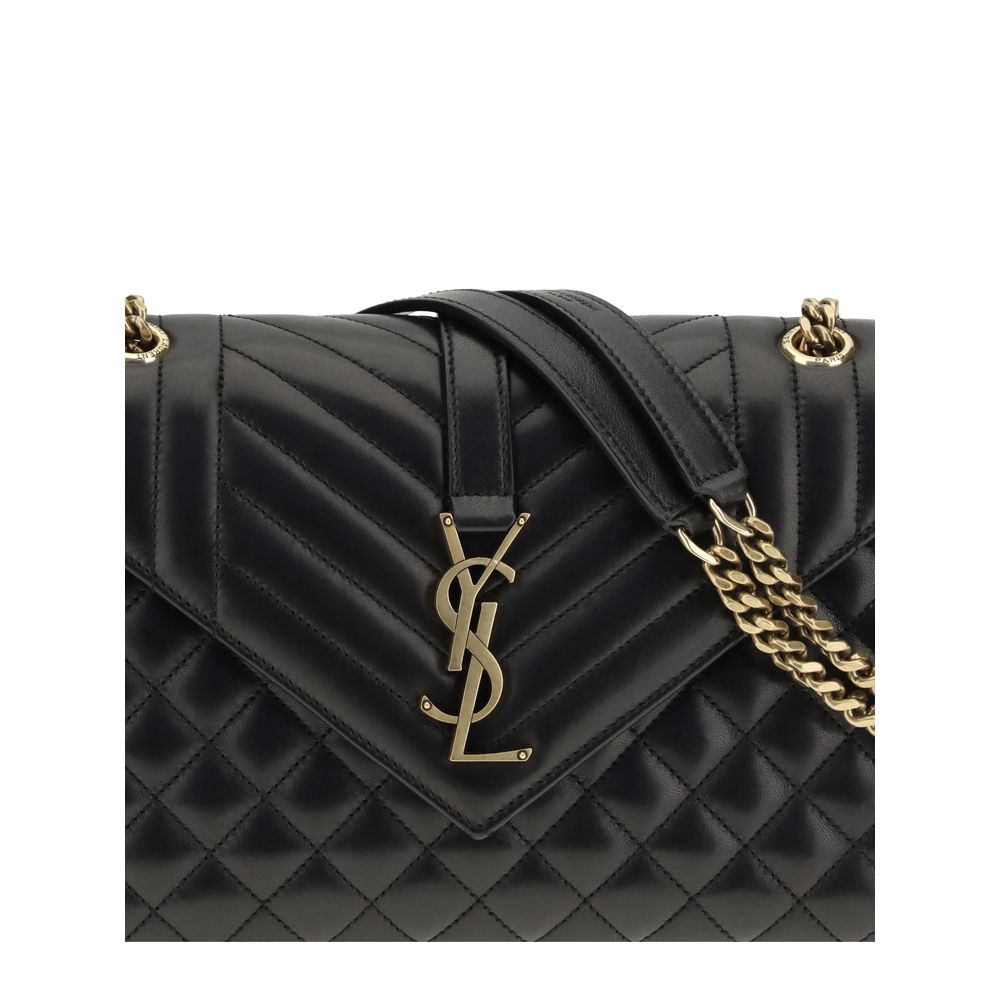 Saint Laurent Black Calf Leather Bos Taurus Shoulder Bag