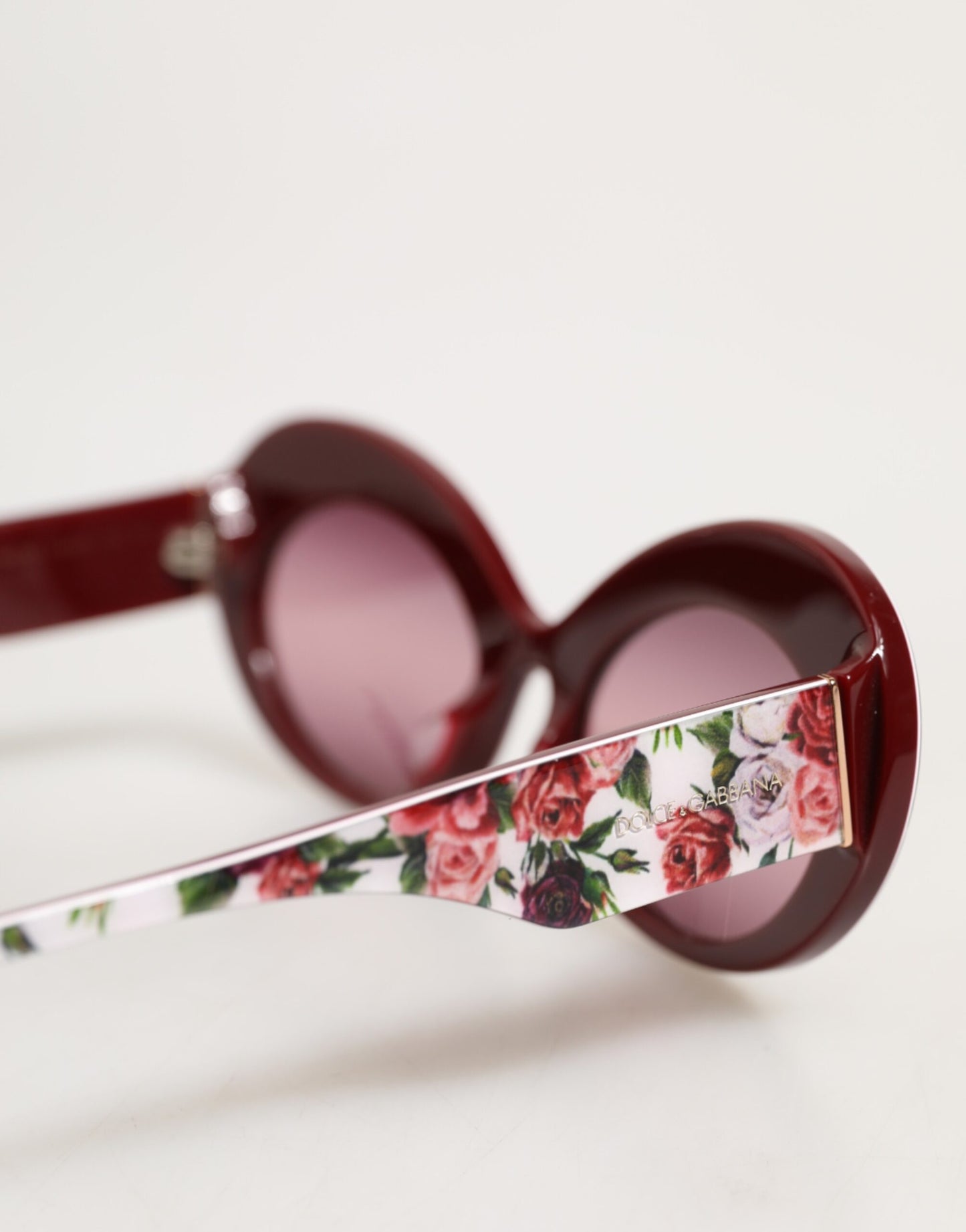 Dolce & Gabbana Floral Printed Acetate Oval Eyewear Sunglasses
