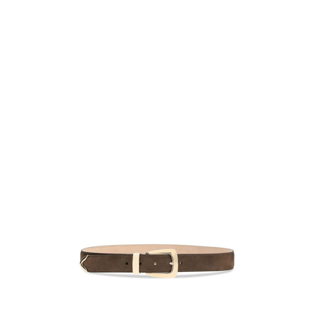 Khaite Brown Calf Leather Bos Taurus Regular Belt