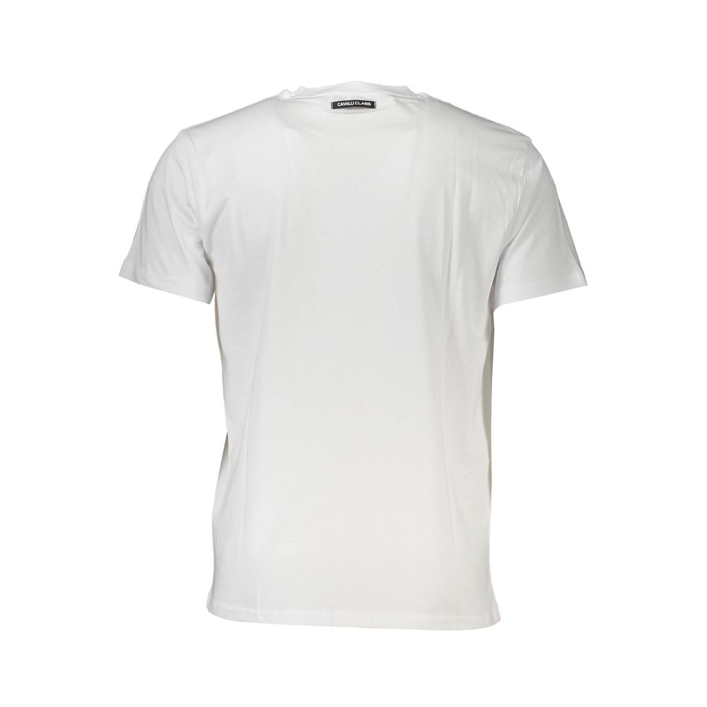 Cavalli Class White Cotton T-Shirt