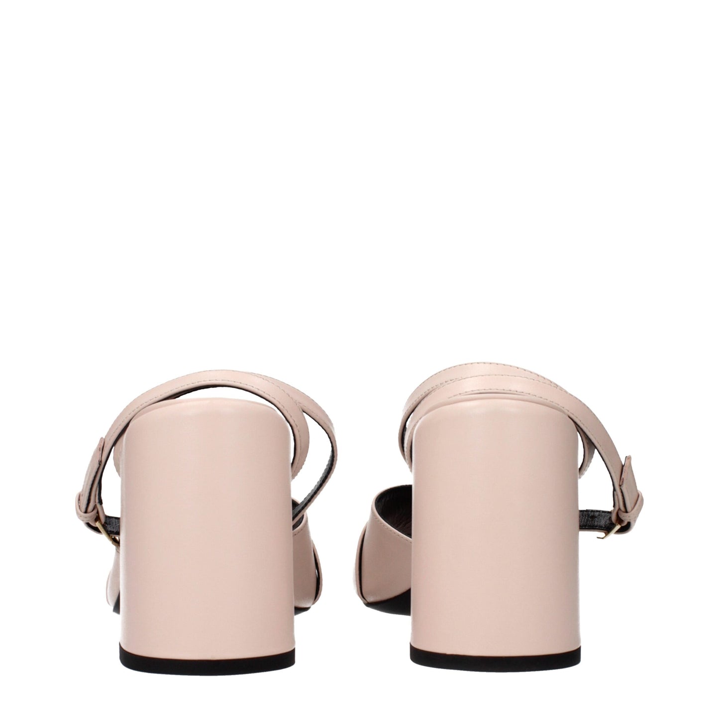 Versace Pink Leather Platform Sandals