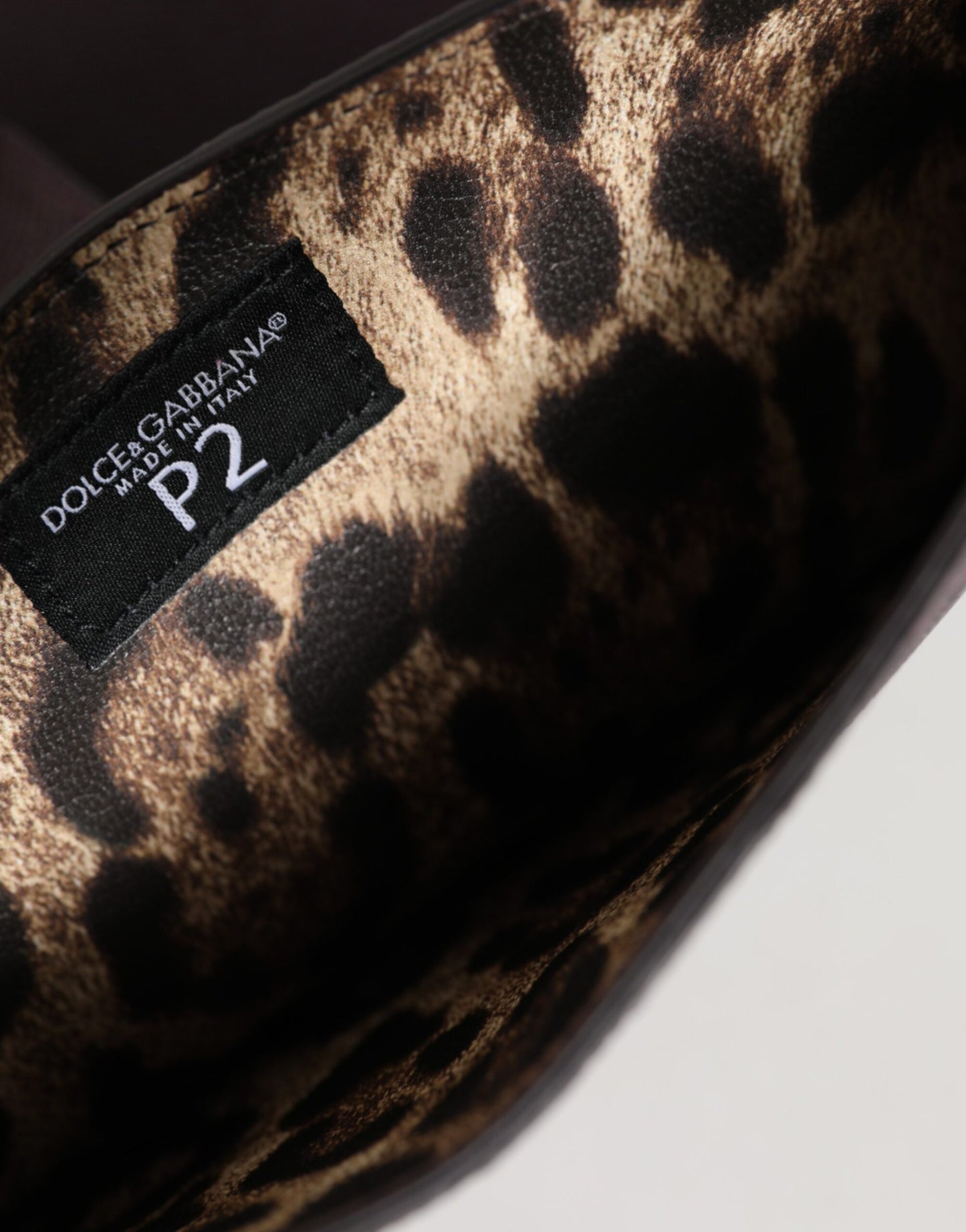 Dolce & Gabbana Dark Brown Leather Logo Plaque Cover Sleeve Tablet Case