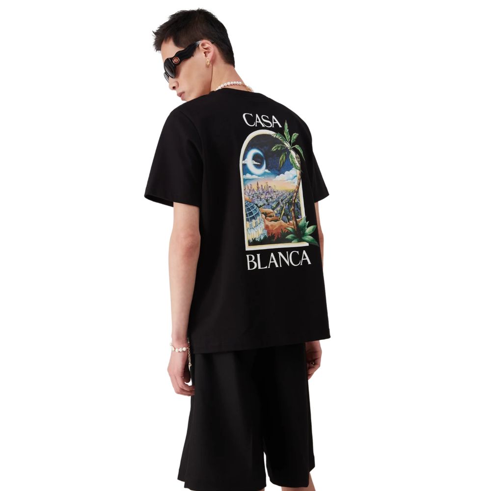 Casablanca Black Cotton Men's T-Shirt