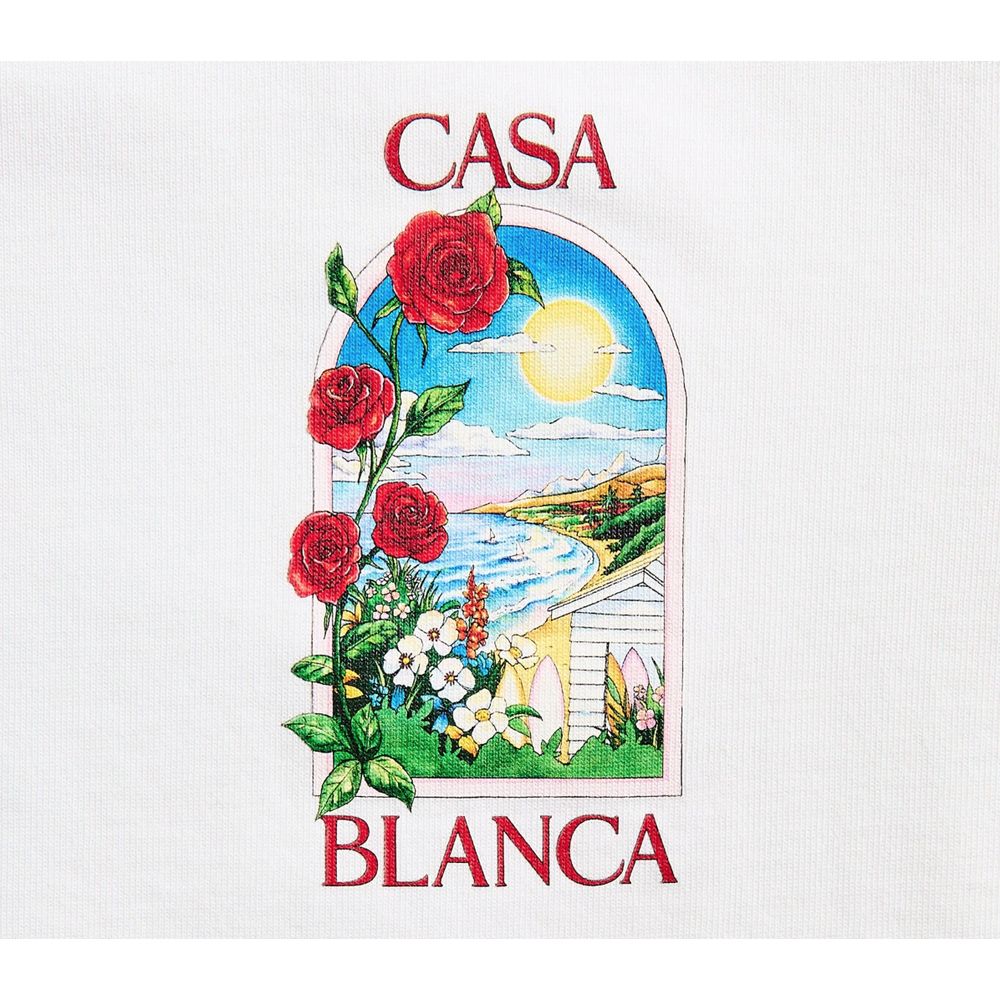Casablanca White Cotton Men's T-Shirt