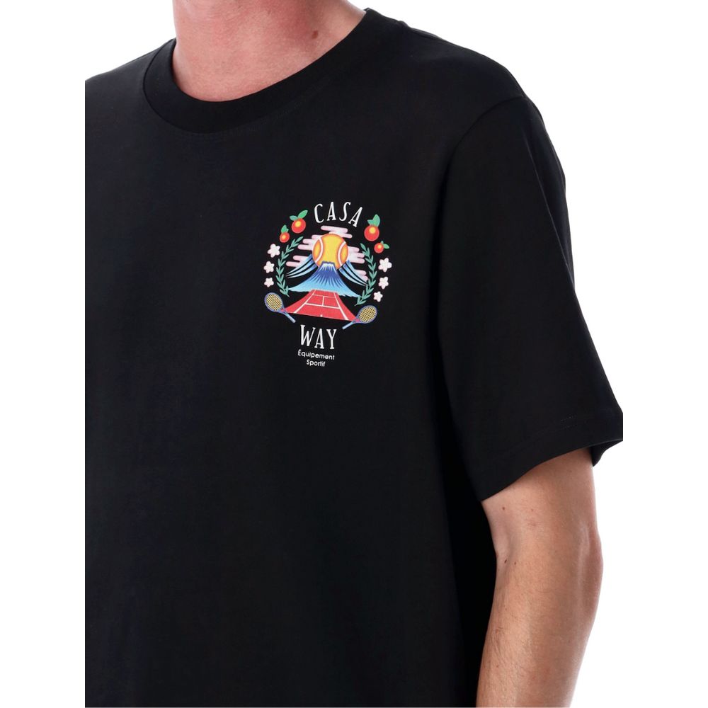 Casablanca Black Cotton Men's T-Shirt