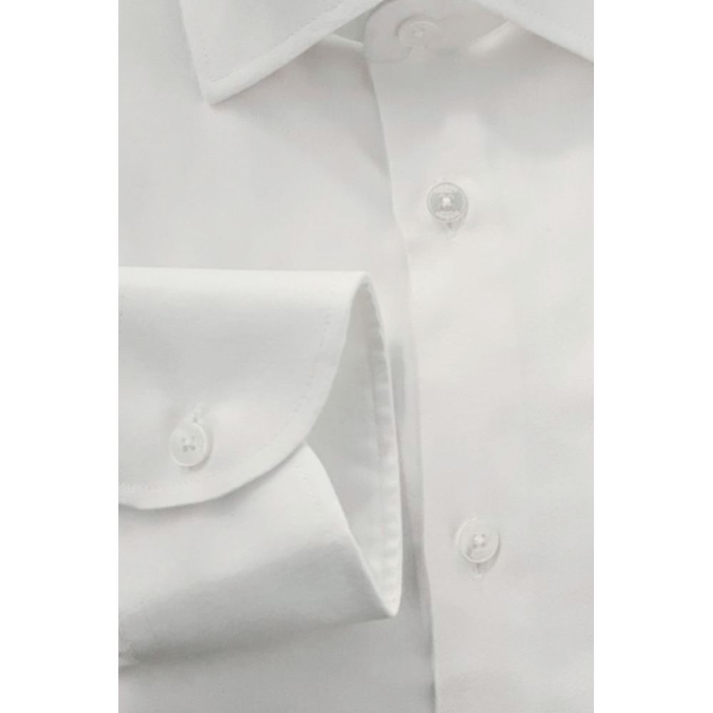 Baldinini Trend White Cotton Shirt
