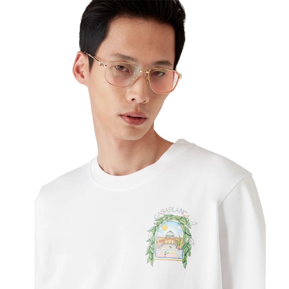 Casablanca White Cotton T-Shirt