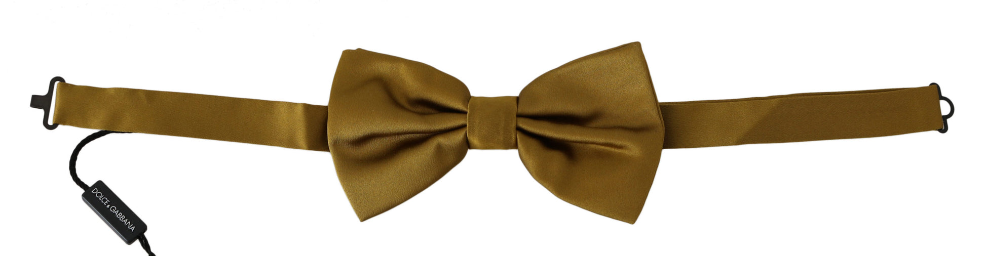 Dolce & Gabbana Elegant Mustard Silk Bow Tie - KALAJ